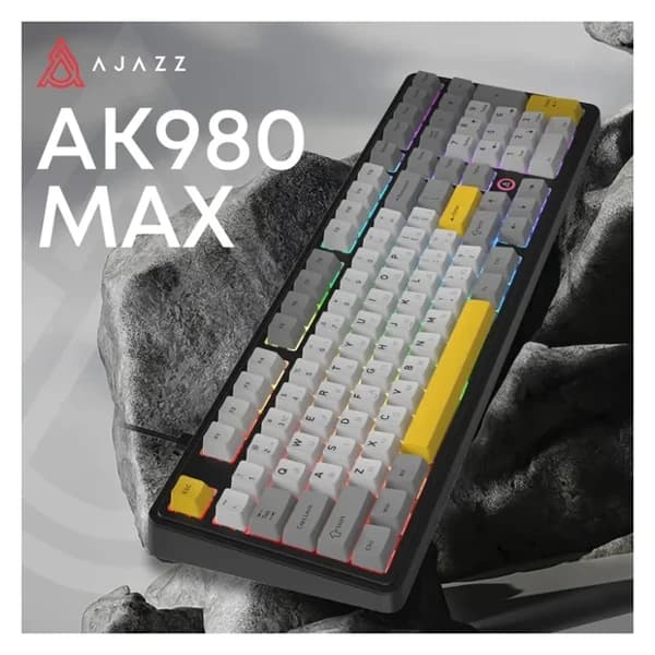 Ajazz AK980 Black - Gray - Yellow məhsul şəkli