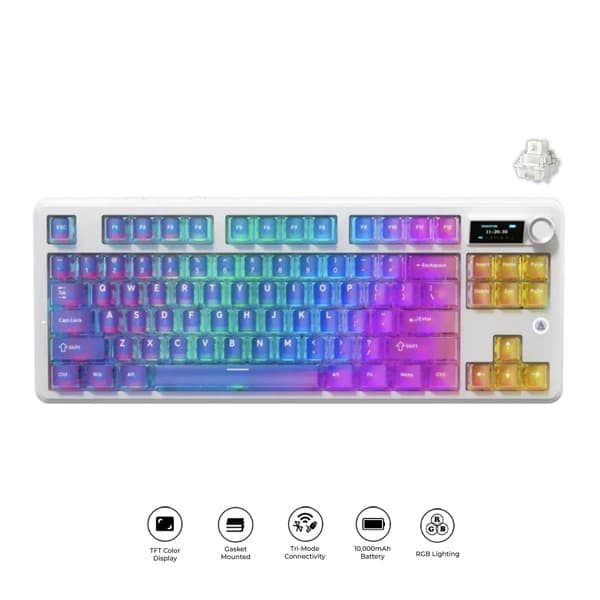Ajazz MK87 PRO Transparent Gradient Blue-Purple-Pink-Orange