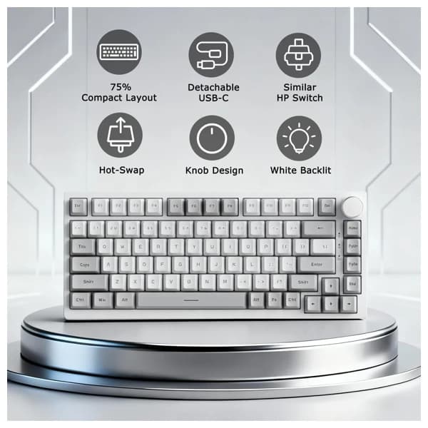 Ajazz AK820 Gray-White məhsul şəkli