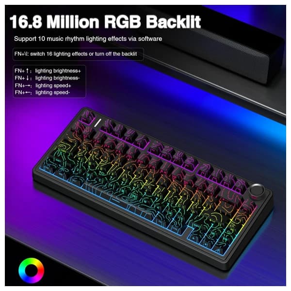AULA F75 Black Contour Mechanical Keyboard məhsul şəkli
