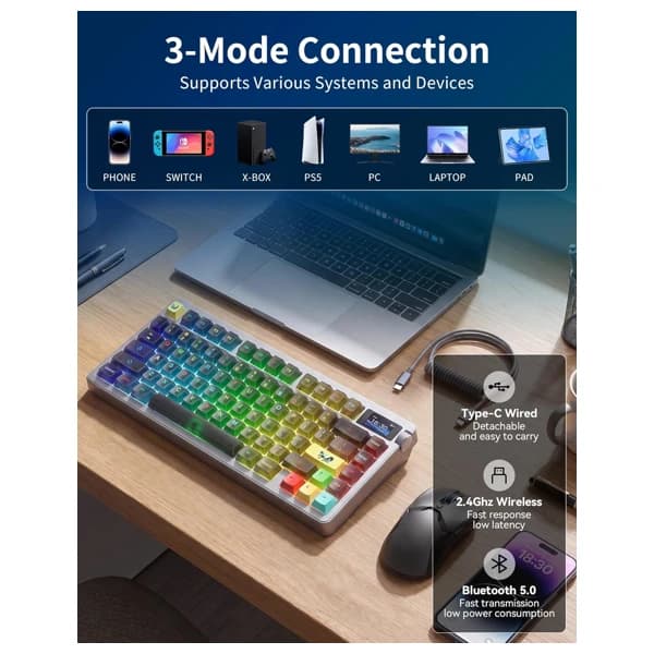 Aula Nova75 Wireless Mechanical Keyboard məhsul şəkli
