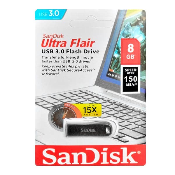SanDisk Ultra Flair USB 3.0 8GB Flash Drive