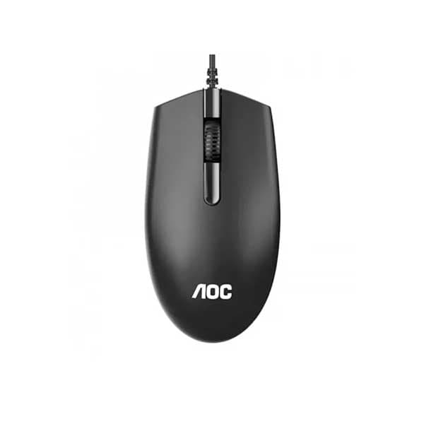 AOC MS100 Wired USB Mouse  Black - MO-MS100B