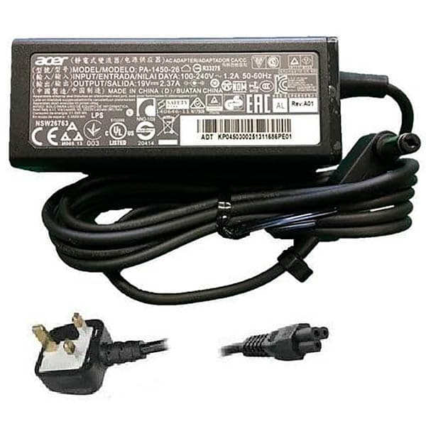 Acer 19v 2.37a charger 5.5mm x 1.7mm 45w
