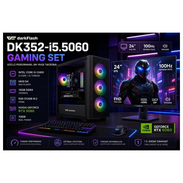 DarkFlash RTX 5060 Gaming Set məhsul şəkli
