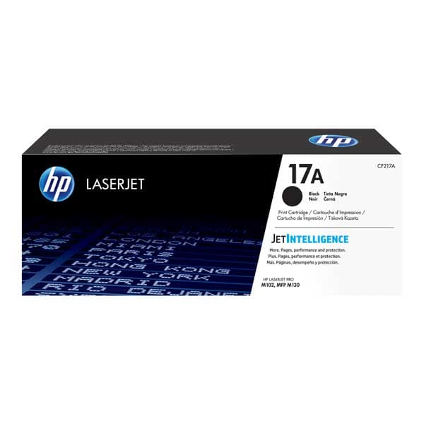 HP 17A Black Original LaserJet Toner Cartridge, CF217A