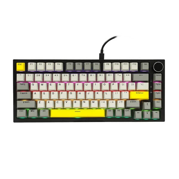 Ajazz AK820 Gray-White-Yellow məhsul şəkli