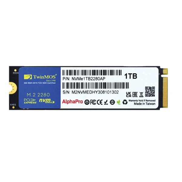   TWINMOS Alpha Pro 256GB M.2 2280 NVME SSD məhsul şəkli