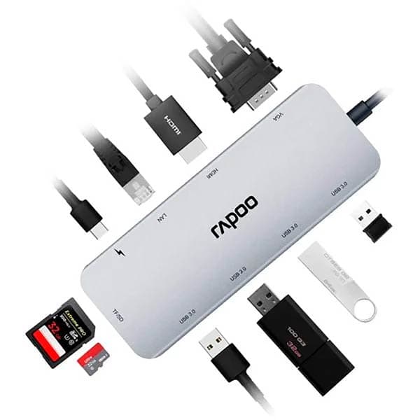 RAPOO XD200 USB C Hub Adapter