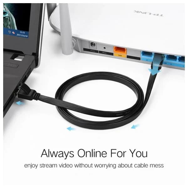 Ugreen 50174 Cat6 UTP Flat Ethernet cable 2m məhsul şəkli