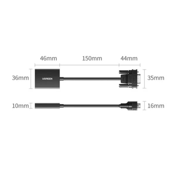 Ugreen CM513 VGA to HDMI Adapter 50945 məhsul şəkli