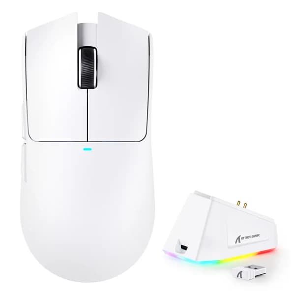 ATTACK SHARK X11 White Wireless Gaming Mouse