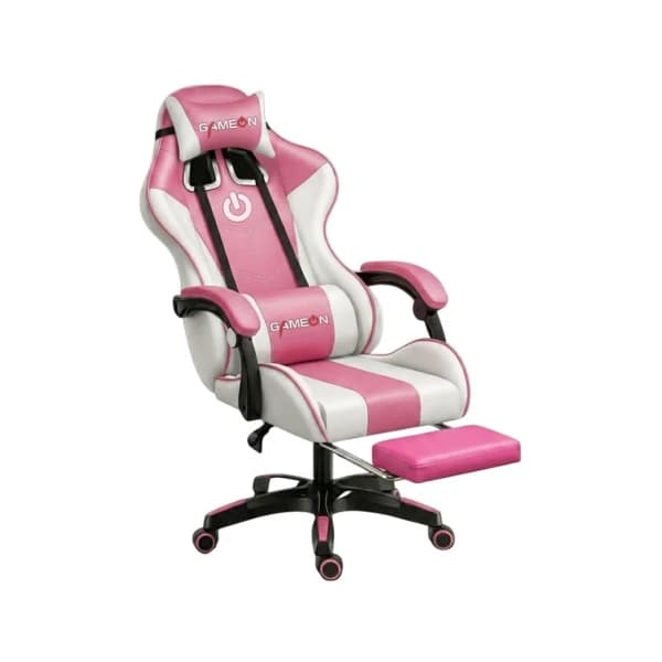 GAMEON GO-7001 White & Pink Gaming Chair