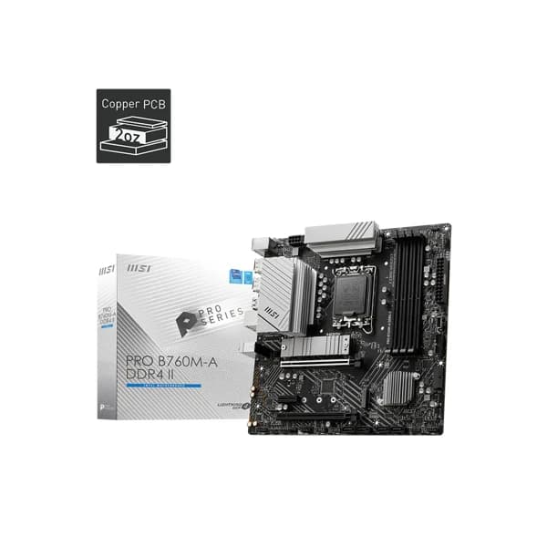 MSI PRO B760M-A II DDR4 Wi-Fi Motherboard məhsul şəkli