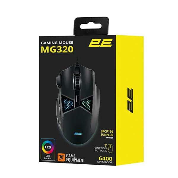 2E GAMING Mouse MG320 RGB USB-A Black Mouse 2E-MG320UB