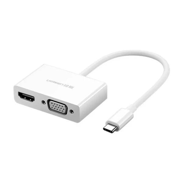 Ugreen MM123 USB Type C to HDMI + VGA  Converter White 30843 məhsul şəkli