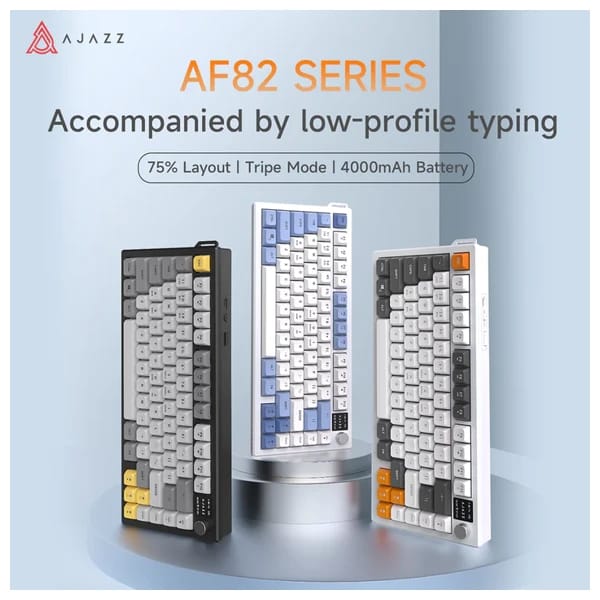 Ajazz AF82 Light Blue and White Keyboard məhsul şəkli