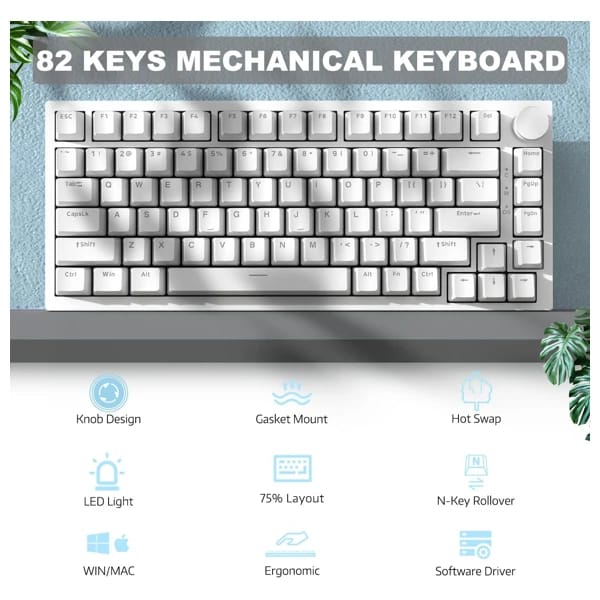 Ajazz AK820 White  məhsul şəkli