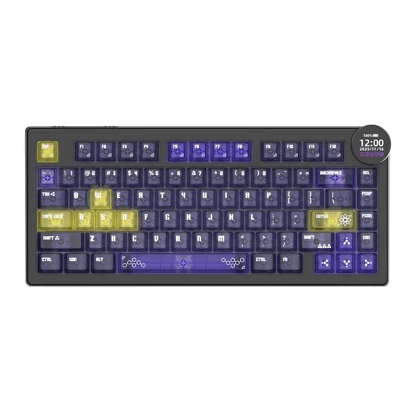 Ajazz AK820 V2 PRO Transparent Purple-Yellow-Dark Purple Keyboard məhsul şəkli