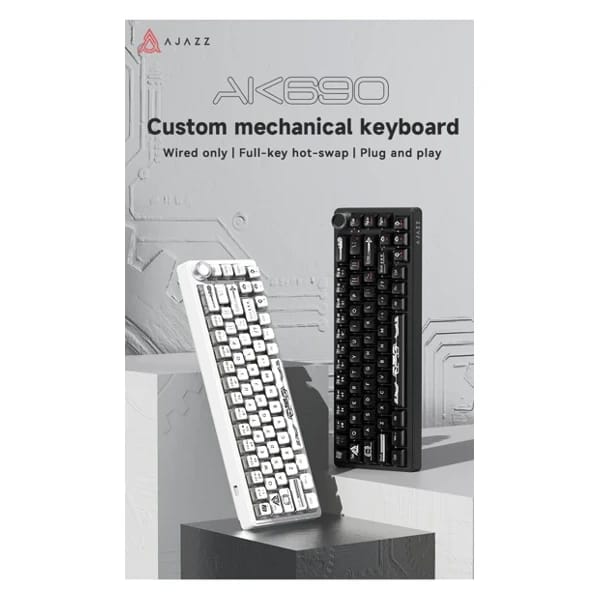Ajazz AK690 White Keyboard məhsul şəkli