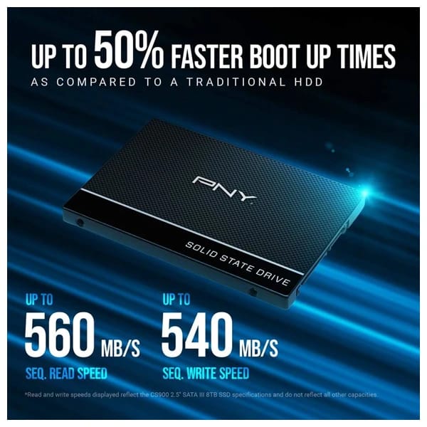 PNY CS900 2.5'' SATA III 500GB SSD məhsul şəkli
