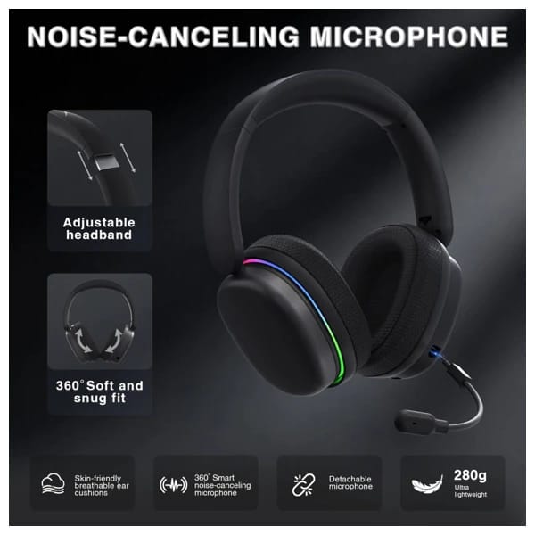 AULA G7Pro Black Tri-Mode Wireless Gaming Headset məhsul şəkli