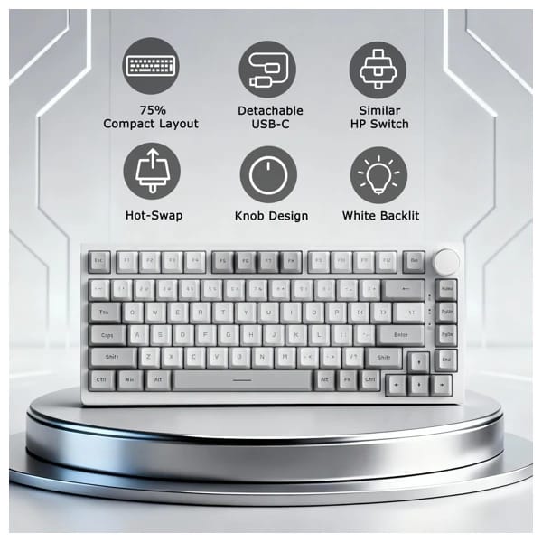 Ajazz AK820 Gray-White məhsul şəkli