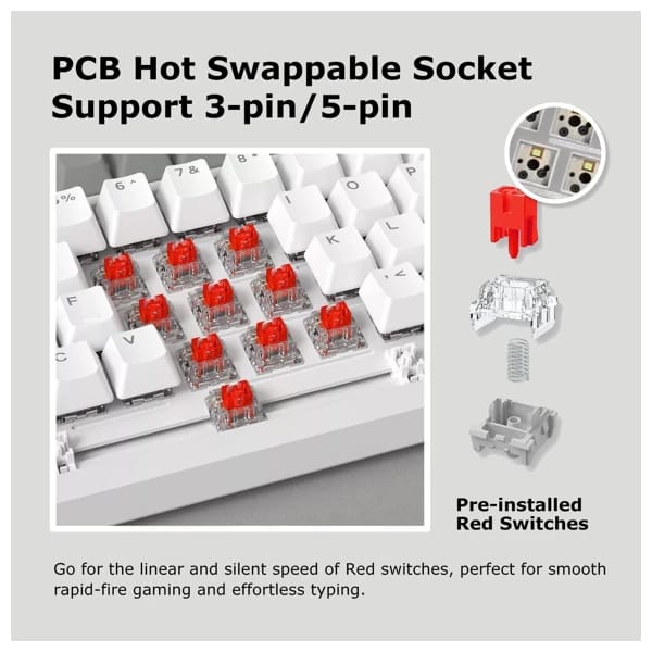 Ajazz AK820 Gray-White məhsul şəkli