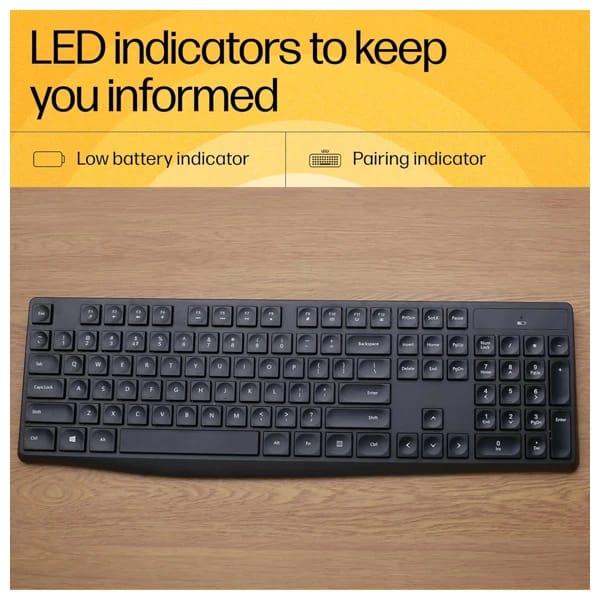 HP CS10 Wireless Keyboard Mouse Combo Bk məhsul şəkli
