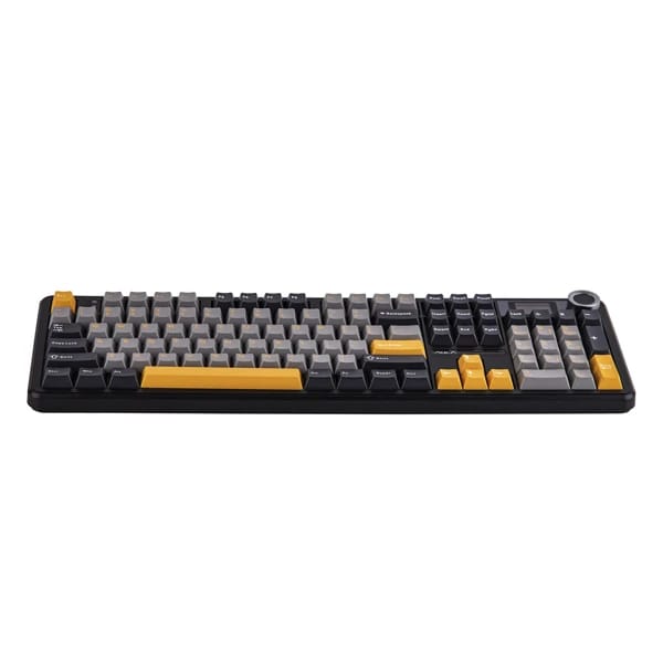 AULA F108 Pro Gray Yellow Reaper Switch Беспроводная Клавиатура məhsul şəkli