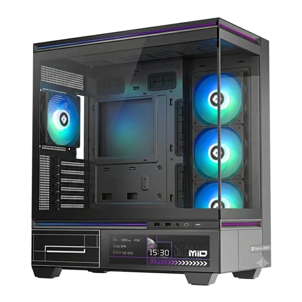 THERMALRIGHT TL-M10 Vision FAN4-C Black Gaming Case məhsul şəkli