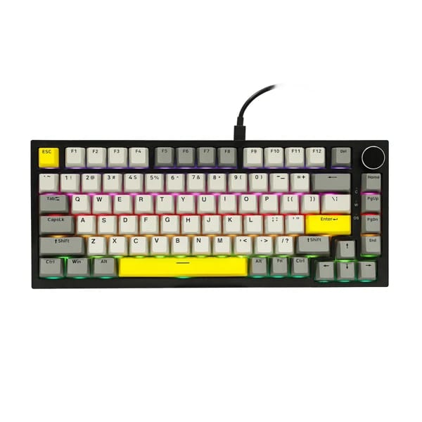 Ajazz AK820 Gray-White-Yellow məhsul şəkli