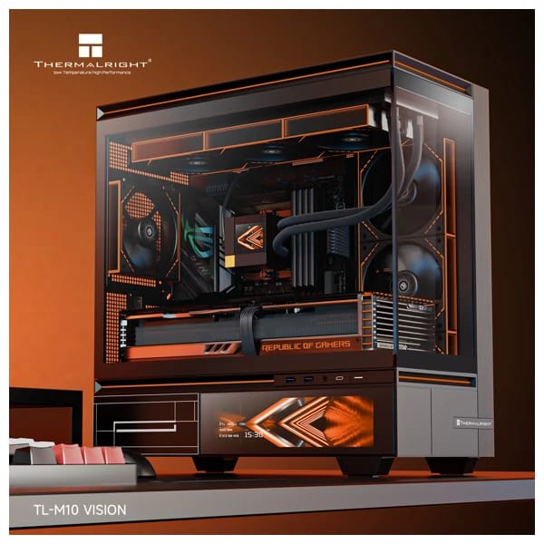 THERMALRIGHT TL-M10 Vision FAN4-M Black Gaming Case məhsul şəkli