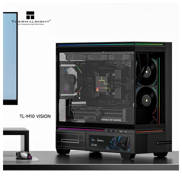 THERMALRIGHT TL-M10 Vision FAN4-M Black Gaming Case məhsul şəkli