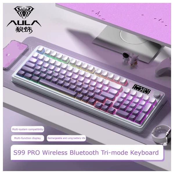 AULA S99 Pro Purple Gaming Keyboard məhsul şəkli