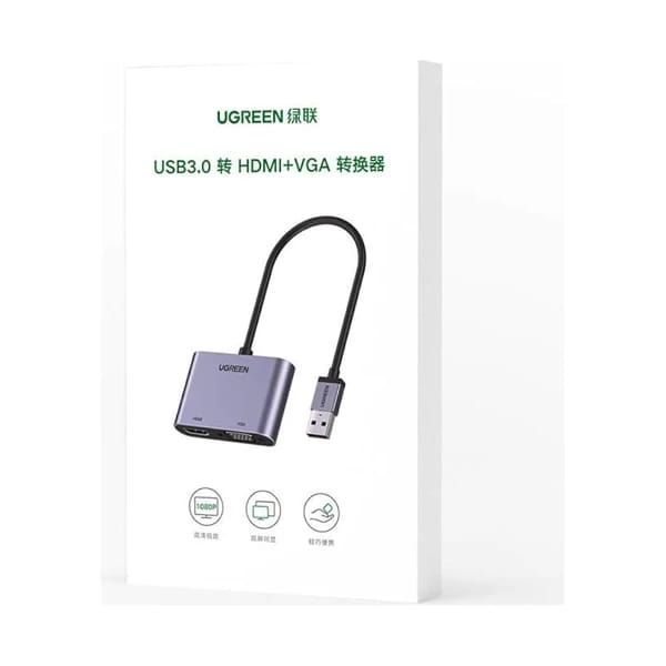 Ugreen CM449 USB 3.0 to HDMI / VGA Converter 20518 məhsul şəkli