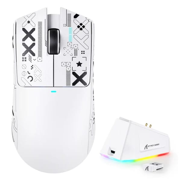 ATTACK SHARK X11 White Wireless Gaming Mouse məhsul şəkli