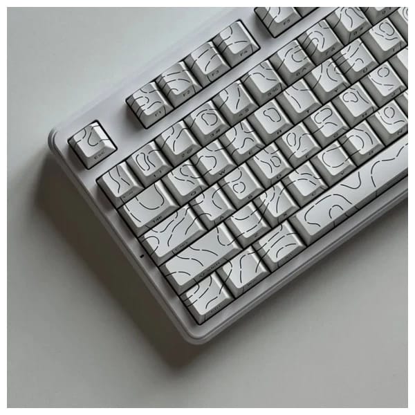 Ajazz MK87 Side Engraved Contour White məhsul şəkli