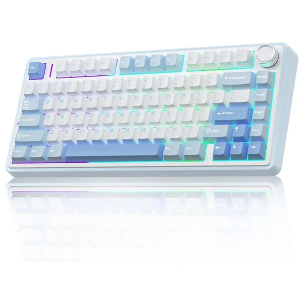 AULA F75 Sea Salt Blue Mechanical Keyboard məhsul şəkli