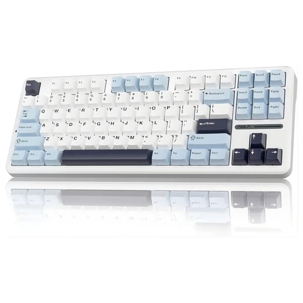 AULA F87 Gasket Gray Wood Switch V3 Mechanical Keyboard məhsul şəkli