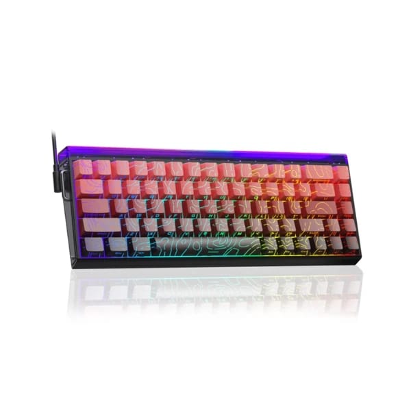 Aula Hero68 He Gradient Black & Red Wired Magnetic Keyboard məhsul şəkli