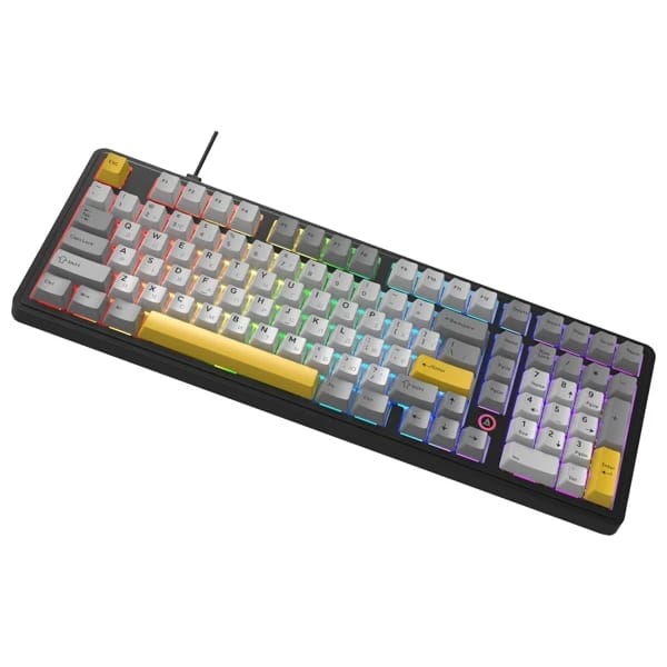 Ajazz AK980 Black - Gray - Yellow məhsul şəkli