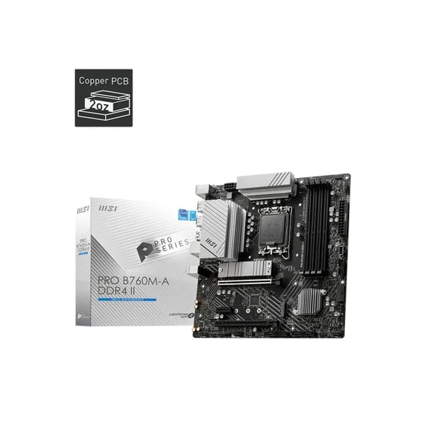 MSI PRO B760M-A II DDR4 Wi-Fi Motherboard məhsul şəkli