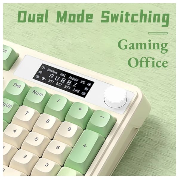 AULA S99 Pro Green White Mechanical Keyboard məhsul şəkli
