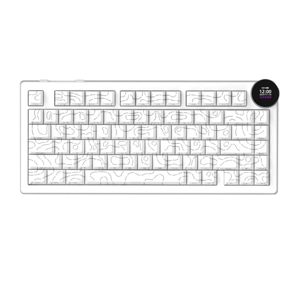 Ajazz AK820 V2 PRO Side Engraved Contour White məhsul şəkli