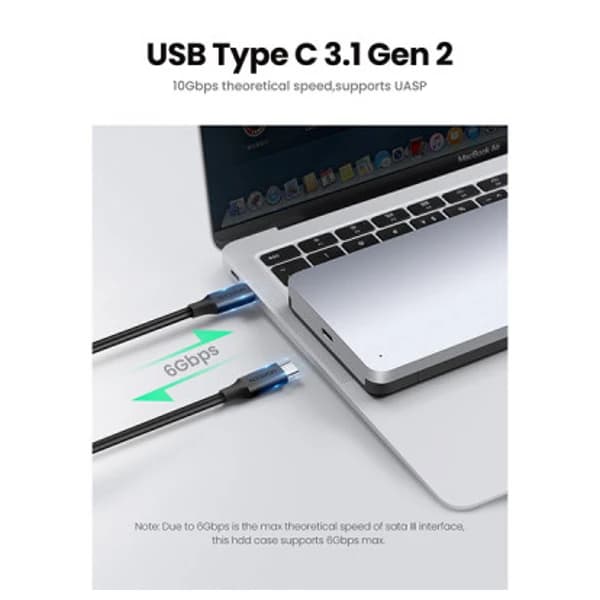 Ugreen CM300 Hard Disk Drive Case Silver 70499 məhsul şəkli