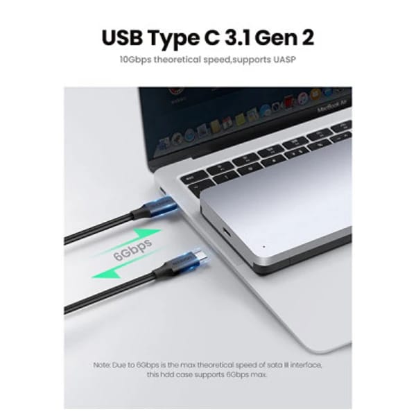 Ugreen CM300 Hard Disk Drive Case Silver 70499 məhsul şəkli