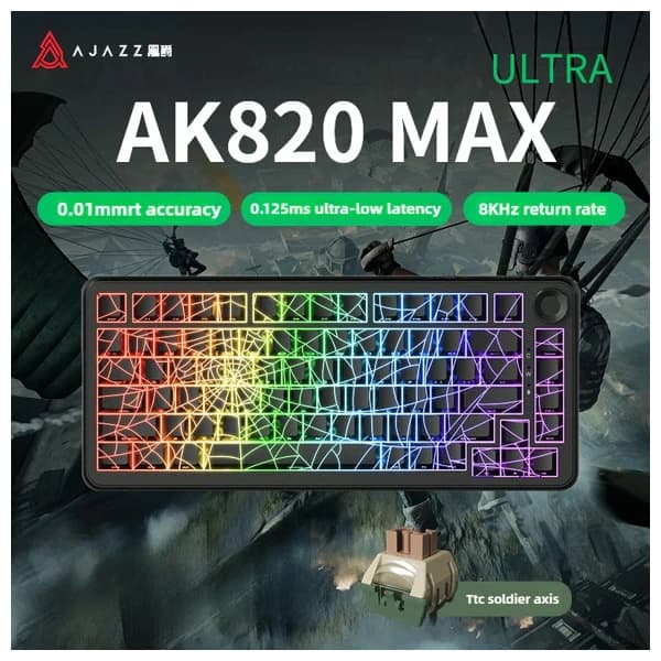 Ajazz AK820MAX ULTRA Spider Web Black məhsul şəkli