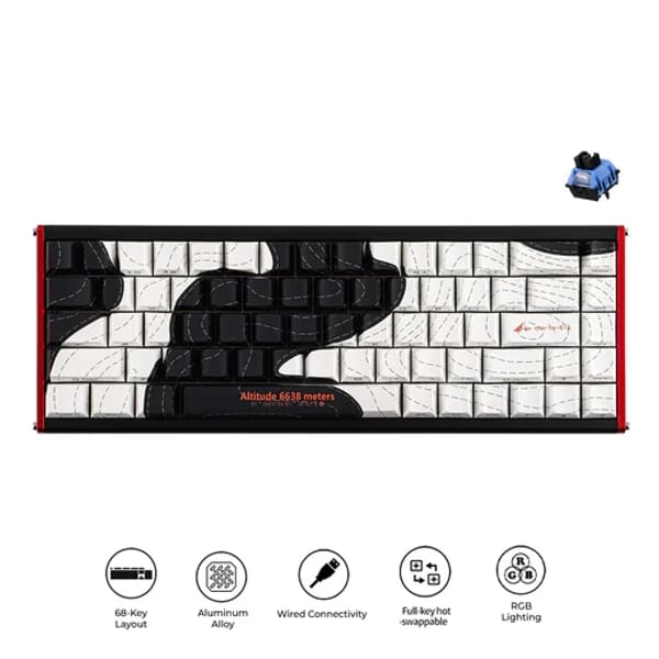 Ajazz ALUX68 MAX Gonzo Contour Black məhsul şəkli