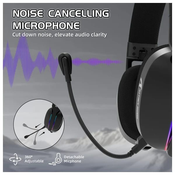 Attack Shark L90 TriMode Wireless Black Headset məhsul şəkli